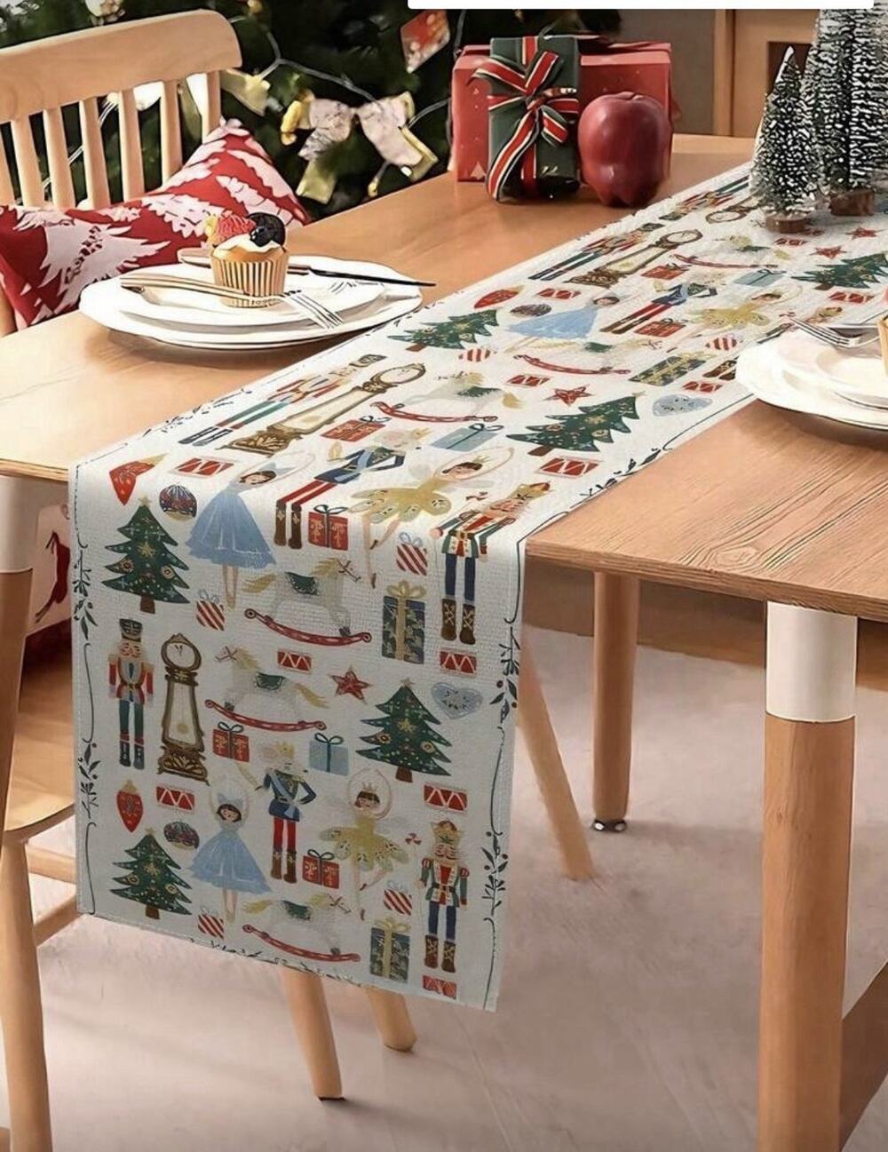 Christmas Nutcracker Table Runner 13 X 72” New